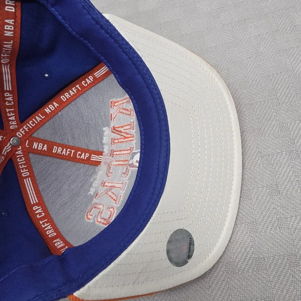 New York Knicks Hat Cap Snap Back Mens One Size Blue NBA Basketball Adidas